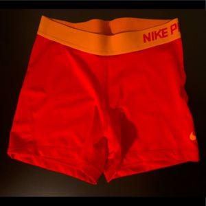 Red and orange Nike spandex